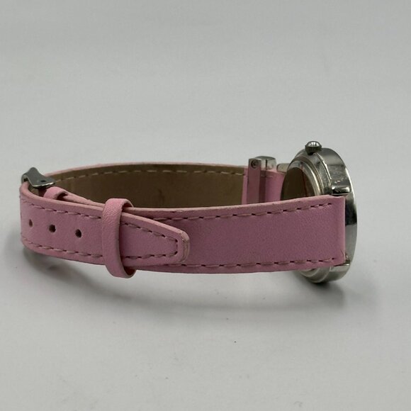 3/$30 Sanrio Hello Kitty Watch Girls Silver Tone Crystal Bezel Pink Band - Picture 9 of 13